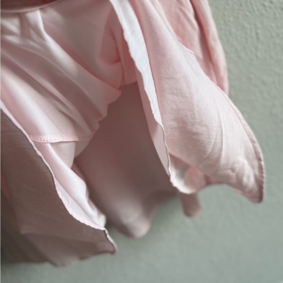 Women Dress Blue Rain Francesca’s Light Pink Textured Top Size 1X - Picture 6 of 13